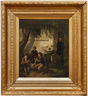 L. Ebelle - 19th Century Oil, Playing Cards