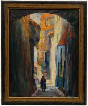 Mid 20th Century Oil - Under the Archway