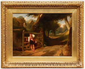 William Collins - Late 19th Century Oil, Rustic Civility
