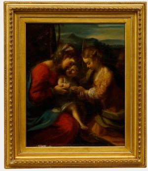 After Antonio da Correggio - Oil, Mystical Marriage of Saint Catherine