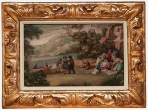 Framed 18th Century Oil - Arcadian Riverside