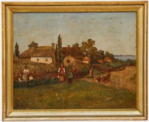 Kopovsky - 1943 Oil, The Cottage Garden