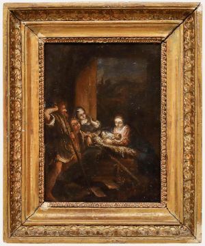 Antonio da Correggio - 19th Century Oil, Adoration of the Shepherds