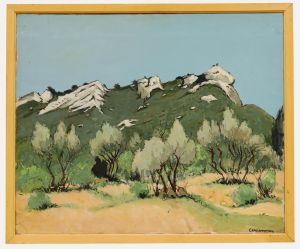 Eric Delemontey - Framed 20th Century Oil, Paysage