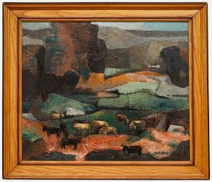 Rapharnal - Framed Mid 20th Century Oil, None