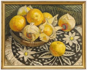 Alice R Kendall - Framed Mid 20th Century Oil, Cyprus Grapefruit
