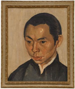 Marjory Heath - Framed Mid 20th Century Oil, Portrait of a Young Man