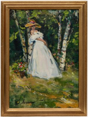 Oleg Leonidovich Lomakin - Framed 20th Century Oil, Reflection