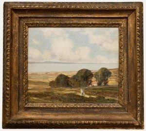 Joseph Vickers De Ville - Early 20th Century Oil, Walking by the Coast