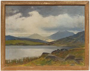 Charles Wilfred Howarth - 1959 Oil, Yr Wyddfa in Cloud