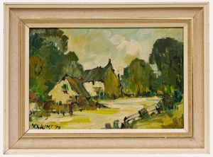 George Richard Deakins - 1979 Oil, The Village Street