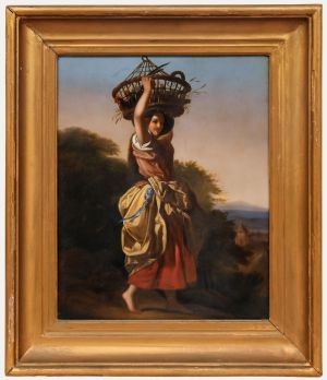 After Edward Henry Corbould - Late 19th Century Oil, Chickens for Sale