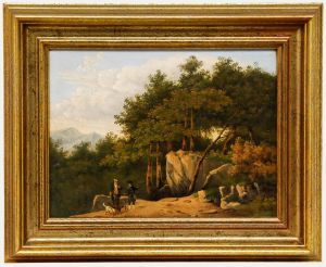 1859 Oil - A Scenic Viewpoint