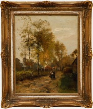 Willem George Frederik Jansen - Early 20th Century Oil, Walking to Market