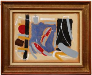 St Ives School - 20th Century Oil, Boats in a Harbour
