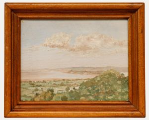 Framed Impressionist Mid 20th Century Oil - Coastal View