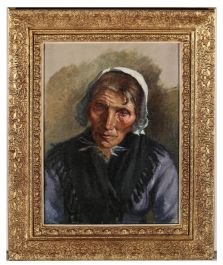 Late 19th Century Oil - The Elderly Woman