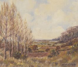 Gerald S. Lake - Signed 20th Century Oil, Agricultural  Landscape