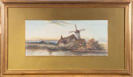 A. Watts - Signed & Framed 1906 Watercolour, Evening on the Farm