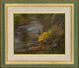 Elizabeth Parr - Signed & Framed 20th Century Oil, The Murky River