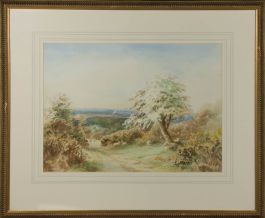 W. Hoyer - Signed & Framed 20th Century Watercolour, Windswept Shade
