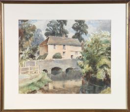 Agnes E. Foreman (fl.1910-1939) - Watercolour, Countryside View