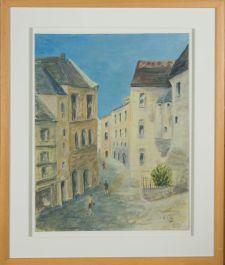 Mig Smyth - Contemporary Oil, Continental Street Scene