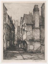 John Alfred Swatkins (act.1888-1923) - Etching, Hanging Out the Washing
