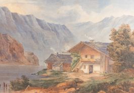 Mid 19th Century Watercolour - The Little Wooden Cottage