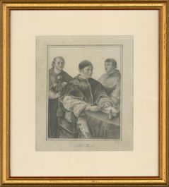After Raphael - Fine 19th Century Graphite Drawing, Portrait of Leo X