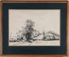 Henri Verge-Sarrat (1880-1966) - Pen and Ink Drawing, Forest Path