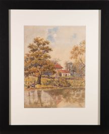 Early 20th Century Watercolour - Figures by a River