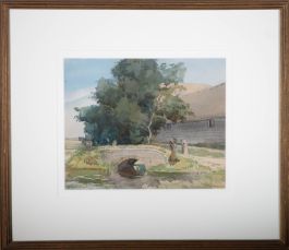 J.M. Evers - Early 20th Century Watercolour, A Footbridge in Kent