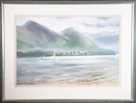 P.M.C. Carrott - 20th Century Pastel, Sails at Bassenthwaite