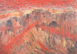 Russel Roberts Laidlaw (1895-1981) - Mid 20th Century Oil, Study In Red