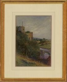 George Edward Alexander (1865-1931) - Watercolour, The Castle Ruins
