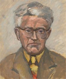 Barbara Doyle (b.1917) - Contemporary Oil, A Serious Man