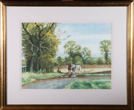 A. Mercer - 1989 Watercolour, On a Break