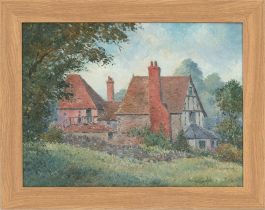 John Weston Gough (1929-2019) - 20th Century Oil, The Little Pink Cottages