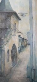 Mid 20th Century Oil - Church Side Street