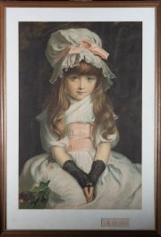 After Millais (1829-1896) - Lithograph, Cherry Ripe with Artist's Signature