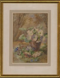 Mabel Harrison ARWS (fl.1907-1936) - Early 20th Century Watercolour, Petunias