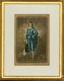 Charles Bird (1856-1916) after Gainsborough - 1909 Mezzotint, The Blue Boy
