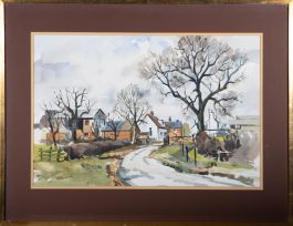 Lawrence Spence (1932-2017) - Contemporary Watercolour, Village Street