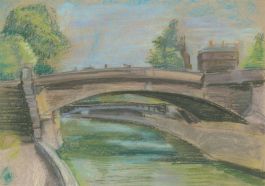 Mid 20th Century Pastel - Town Bridge