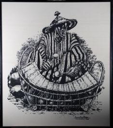 Sowatey Adjei - 1988 Silkscreen, Xylophone Player