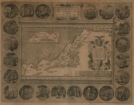 Abraham Ortelius (1527-1598) - 17th Century Engraving, Map of the Holy Land