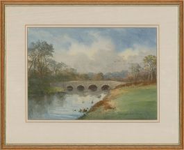 Stuart Beck (1903-2000) - Signed Contemporary Watercolour, Boldre Bridge