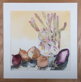 Sally Burrell - Contemporary Watercolour, Vegetable Display