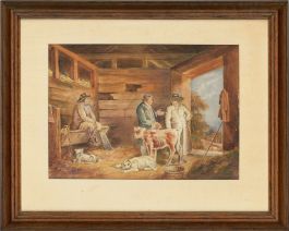 W. Smart after George Morland - Early 20th Century Watercolour, Stable Interior